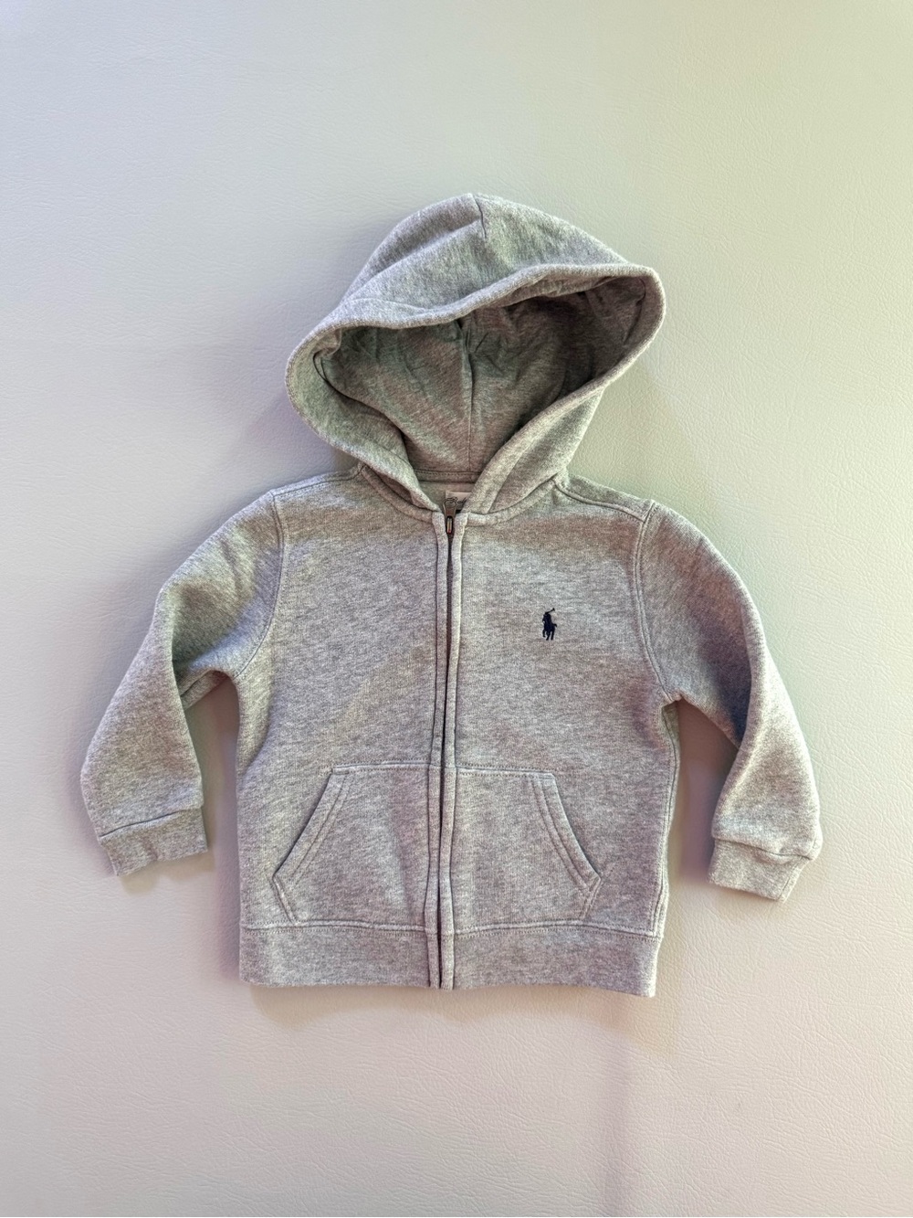 Ralph Lauren Baby Gray Zip Up Hoodie Sweatshirt Jacket 24M 2T